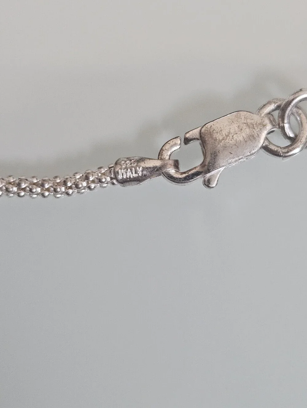 925 Popcorn Link Sterling Silver Bracelet 6.5